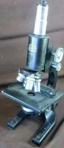 Vintage Old Spencer Metal Cast Iron Microscope Scientific Instrument Buffalo NY - Picture 1 of 12