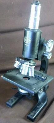 Vintage Old Spencer Metal Cast Iron Microscope Scientific Instrument Buffalo NY - Image 1 of 4