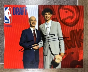 Zaccharie Risacher Signed 8x10 Atlanta Hawks NBA Draft 2024 Photo France #1 Pick - Picture 1 of 1