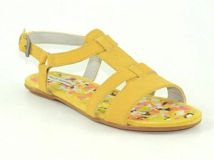 Hush Puppies Women's Sagitar T-Strap Sandals Yellow Suede Size 6 (B, M) - Picture 1 of 6