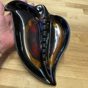 Vintage Mid Century Modern Ceramic Ashtray USA 70-D 1950s Boomerang - Picture 1 of 8