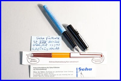 1970er GEHA 713 JEANS Schulfüller mit Feiner Stahl Feder - mit orig. BOX - Bild 1 von 4