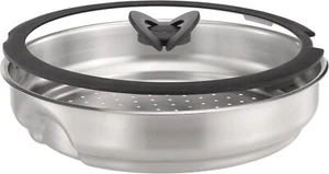 Tefal Ingenio Edelstahl Dampfgarer mit Glasdeckel, 24 cm für Sautepfanne - Bild 1 von 4
