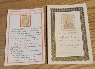 Image Pieuse Ancienne - Sainte Agnès, 1839 (Original, Daté)
