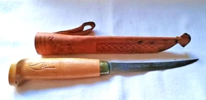Vintage Rapala J Marttiini 4" Fish Fillet Knife W/Leather Sheath Finland - Picture 1 of 10