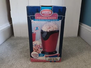 Electric Hot Air Popcorn Maker Healthy Snack Maker 1100W Red American Originals - Picture 1 of 4