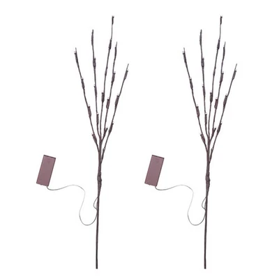  2 Pcs Rami Luminosi Led Albero Di Betulla Con Luci Lampada Luce Notturna - Immagine 1 di 4