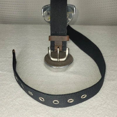 Boston Traders Vintage 100% Algodón Cuero Genuino/Latón Hebilla Hecha en EE. UU. Hombres 38 Foto 1 de 4