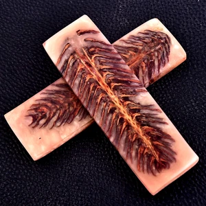 Custom Made Stabilized Pine Cones Resin Pair Scales For Knife Making Handle 2957 - Picture 1 of 3