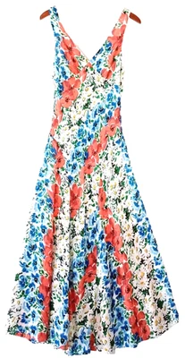 Maxi Vestido Topshop Y2k Babydoll Talla 8T Floral Hadas Jardín Cuello en V Cottgecore Foto 1 de 4