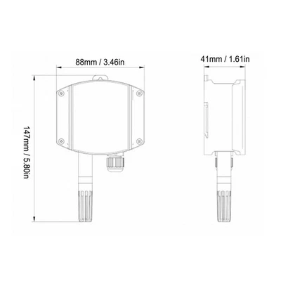 Temperature Humidity Transmitter High Accuracy Wall Mounted Meter Sensor 0↑10 AC - Image 1 of 4
