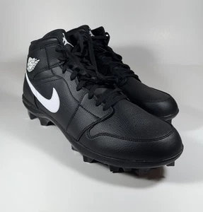 NIKE Air Jordan 1 Mid TD tacchetti calcio neri da uomo taglia 16 *NUOVI* FJ6805-001 - Foto 1 di 9