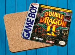 DOUBLE DRAGON II NINTENDO GAME BOY POSAVASOS MADERA WOODEN COASTERS - Imagen 1 de 1