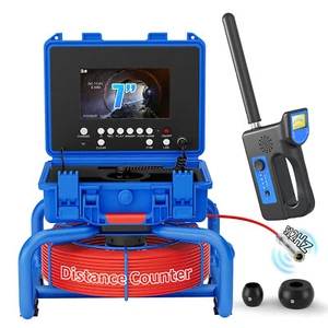 Sewer Pipe Inspection Camera 512HZ Receiver Locator DVR  7" Video Endoscope 20M - Picture 1 of 20