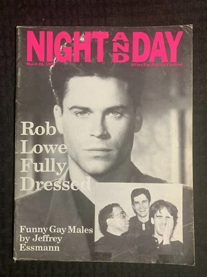 1990 March 26 NIGHT AND DAY Magazine VG/FN 5.0 Rob Lowe Cover - Image 1 of 3