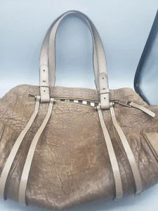 POUR LA VICTOIRE SHOULDER SATCHEL HOBO HANDBAG PURSE LEATHER TAUPE TOTE $328 - Picture 1 of 12