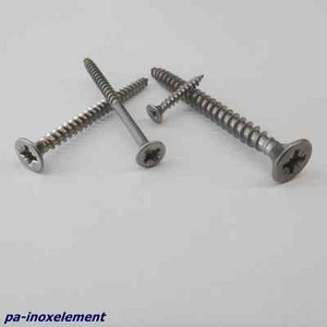 Tornillos de aglomerado tornillos de madera cabeza bajada cruz PZ acero inoxidable VA A.9050 V2A - Imagen 1 de 1