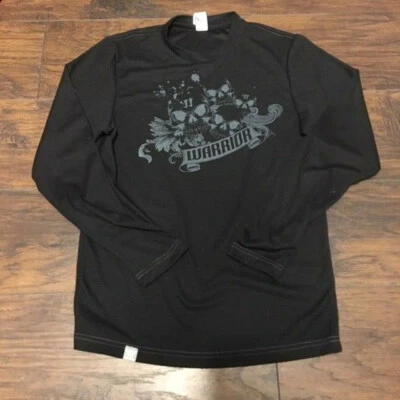 Camiseta Warrior Sportswear Atletismo Negra Waffle Calavera Manga Larga Talla Pequeña Foto 1 de 4