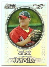 2005 BOWMAN STERLING REFRACTOR PARALLEL #BSCJ Chuck James #159/199