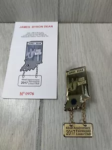 Spilla da collezione James Dean 2017 62° anniversario Fairmount Indiana Lions Club #976 - Foto 1 di 5