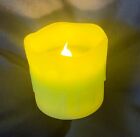 Flammenlose Kerze LED Licht  dm 75 mm x Hhe 7,5 cm mit geschmolzenem Rand