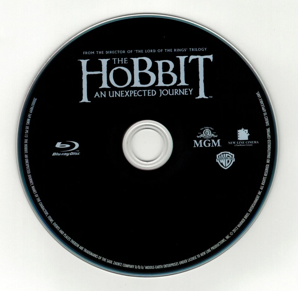 The Hobbit - An Unexpected Journey (Blu-ray disc) 2012 Ian McKellen - Image 1 of 1