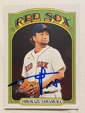 Hirokazu Sawamura 2021 Topps Heritage Signed card Boston Red Sox Japan