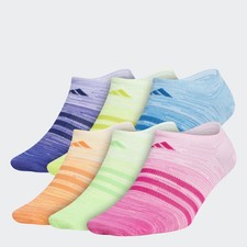 adidas Superlite Multi Space-Dye No-Show Socks 6 Pairs Kids'