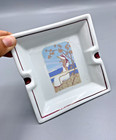 Cendrier vintage Porcelaine d’Avignon femme plage Art Déco porcelaine France