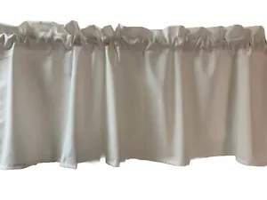 Solid White Window Valance Curtain Panel Kitchen RV basement curtains Home Decor - Picture 1 of 3
