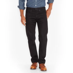Levi's "501" Original Fit Jeans (Polished Black) Men's Straight Denim - Picture 1 of 3