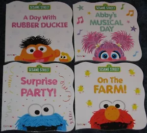 4 NEW Sesame Street Baby Toddler Board Books Free Ship! Elmo Abby Cookie Monster - Picture 1 of 4