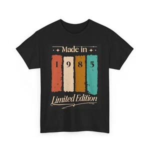 1985 Limited Edition Heavy Cotton Tee, 40th Birthday Gift Shirt, Vintage '85 - Picture 1 of 9