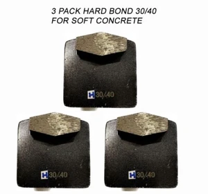 ¡Paquete de 3! Disco de molienda de diamantes compatible con Husqvarna para superficie suave, 30/40 - Imagen 1 de 10