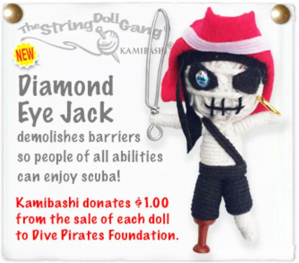 Kamibashi Diamond Eye Jack Pirate The Original String Doll Gang Keychain Clip - Image 1 of 1