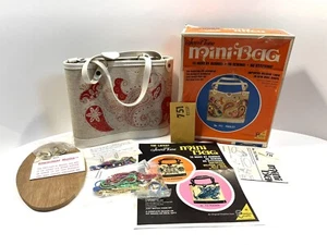 1967 General Crafts Jewel Tone Mini Bag Kit Paisley Style Complete Minus Glue - Picture 1 of 7