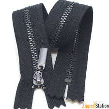  Gun Metal Teeth Zips No3 Weight Zip - Closed End - Black,White (3ZCE)