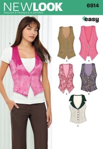 New Look Ladies Easy Sewing Pattern 6914 Waistcoats (NewLook-6914) - Picture 1 of 2