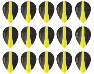5 Sets Harrows Retina 100 Micron Pear Dart Flights - Ships w/ Tracking - Yellow - Picture 1 of 1