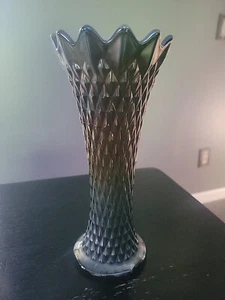 Northwood Diamond Point Carnival Glass Vase 9 1/2" - Picture 1 of 7