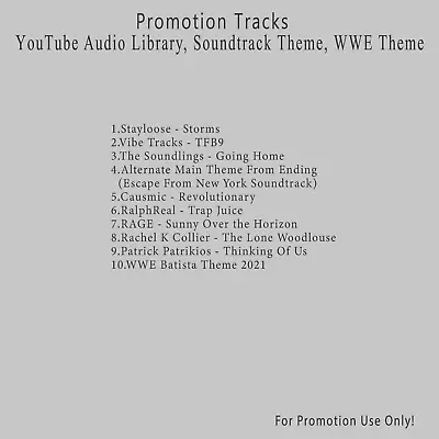 Theme.. White CD. YouTube Audio Library, Soundtrack Theme, WWE - Image 1 of 2