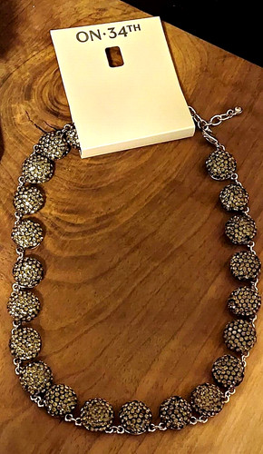 VETEMENTS Collana ON 34TH Pavè Palla di Fuoco Tutto Intorno Estensore 16" + 3"