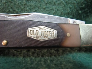 Vintage  4 "  OLD TIMER 950 T Two (2)  Blade Folding Pocket Knife  As Shown - Picture 1 of 6