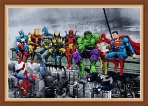 Super Hero Full Drill DIY 5D Diamond Painting Embroidery Cross Stitch Kit Decor - Picture 1 of 11