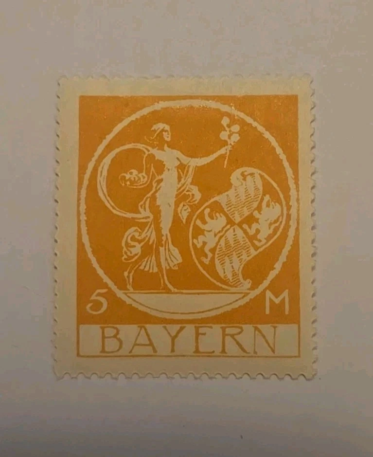 Bavaria Scott 252 Goddess & Coat Of Arms Farewell Edition 1920 F/VF MH - Image 1 of 1