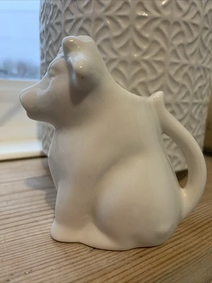 Bianca La Parcellana Small 75ml  Fine Porcelain White COW Milk Cream Jug - Image 1 of 4