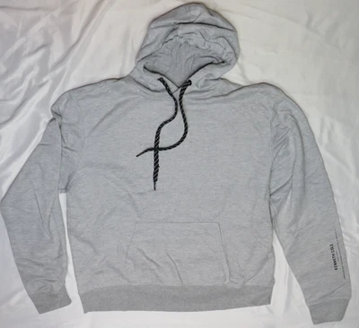 SUDADERA KENNETH COLE NEW YORK PARA HOMBRE XL GRIS JASPEADO SUDADERA CON CAPUCHA POLAR MEZCLA DE ALGODÓN Foto 1 de 4