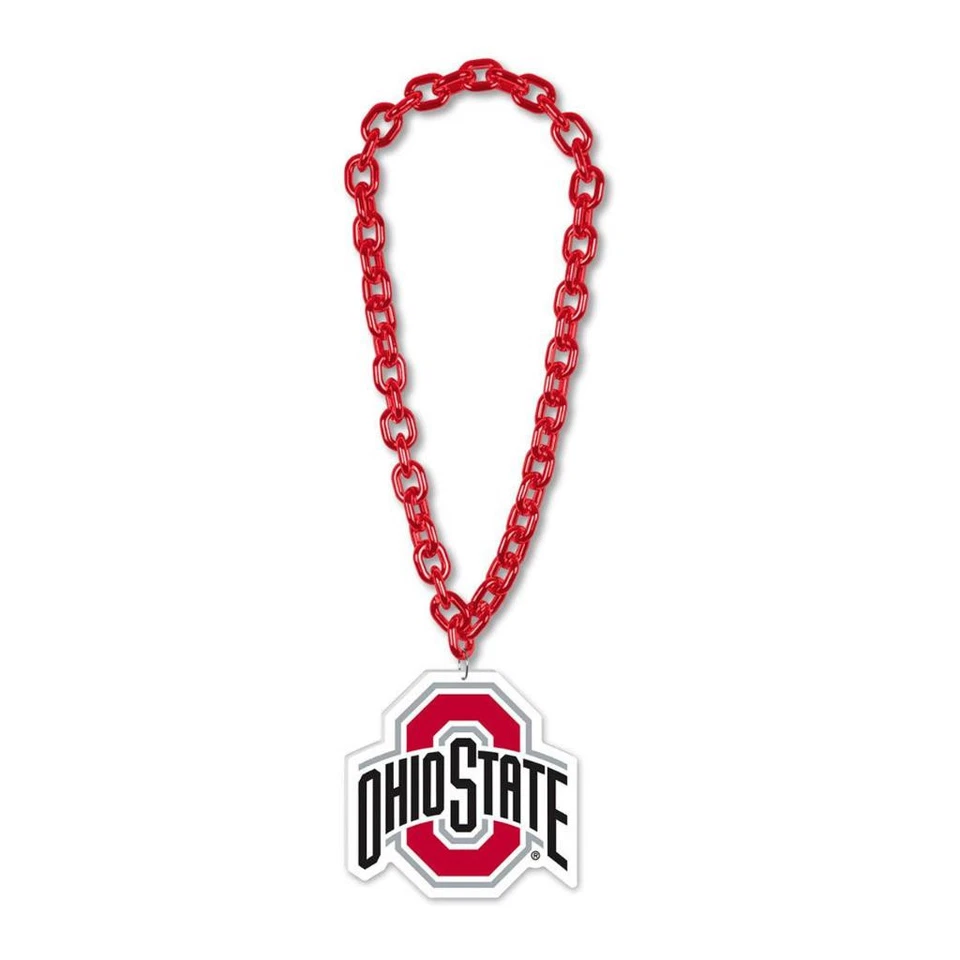 Ohio State Buckeyes Big Chain Fan Necklace with Foam Logo [NEW] Game Tailgate - Image 1 of 1