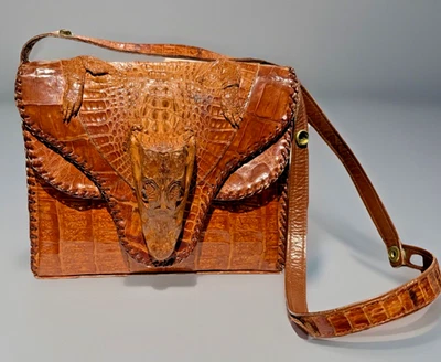 Vintage Genuine Exotic Crocodile Leather Purse Made in the USA - Image 1 of 4