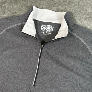 Straight Down Sweater Mens 1/4 Zip Pullover XL Gray Performance Stretch Golf - Picture 1 of 8